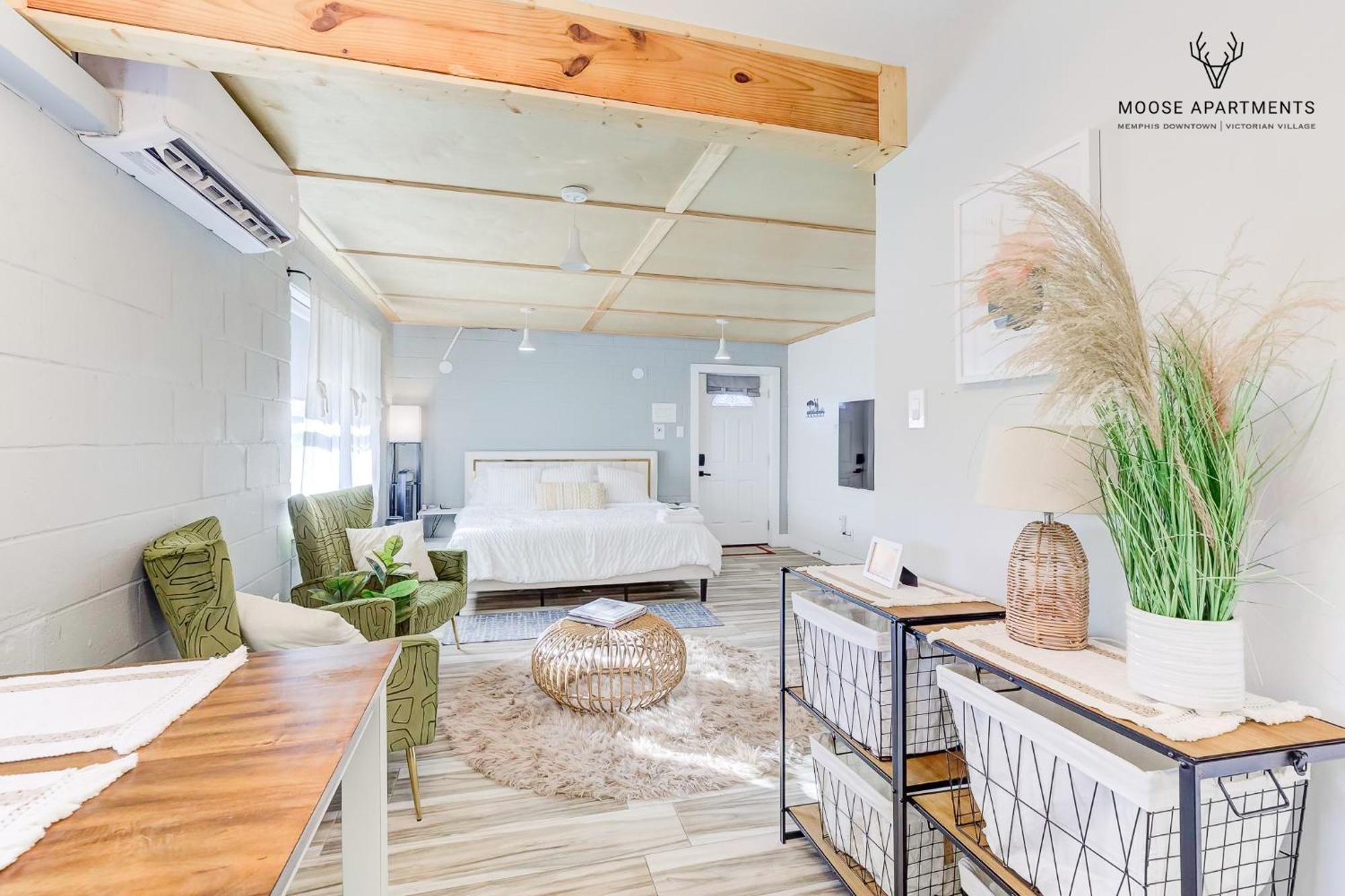 The Moose #6 - Modern Luxe Studio With Free Parking & King Bed 孟菲斯 外观 照片